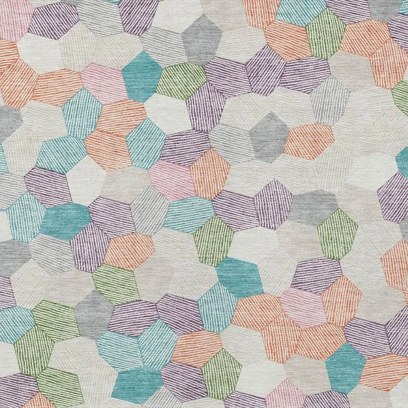 10' X 14' Pearl And Ivory Geometric Washable Indoor Outdoor Area Rug Homeroots Outdoor