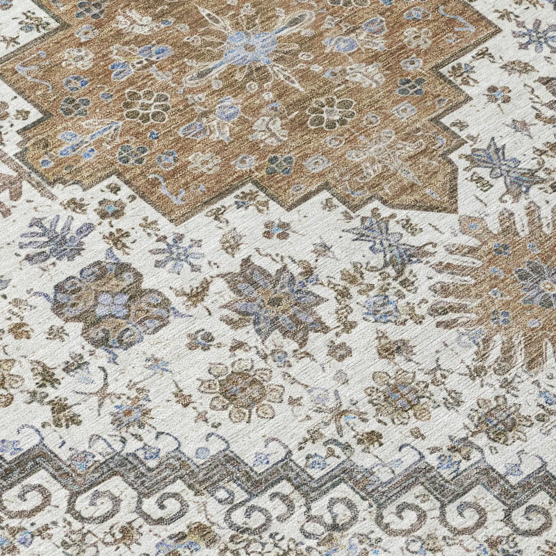 10' X 14' Pearl And Ivory Oriental Washable Indoor Outdoor Area Rug Homeroots Outdoor