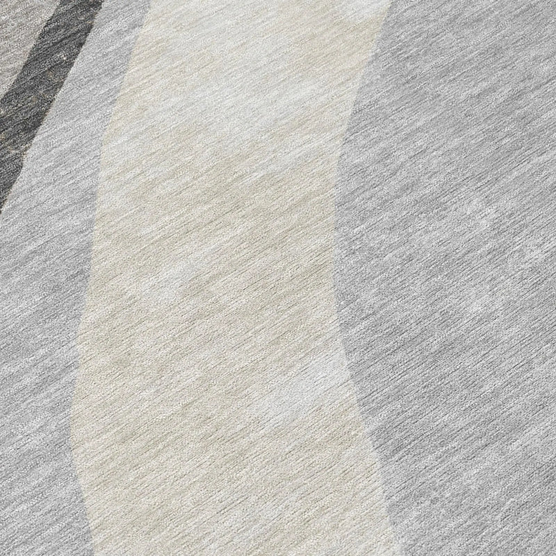 10' X 14' Pewter And Gray Abstract Washable Indoor Outdoor Area Rug Homeroots Outdoor