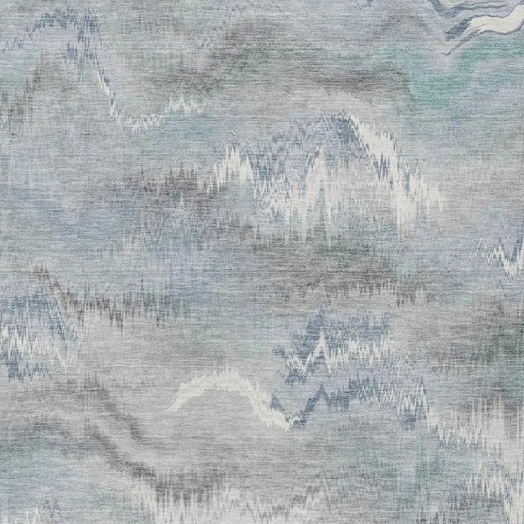 10' X 14' Pewter And Gray Abstract Washable Indoor Outdoor Area Rug Homeroots Outdoor