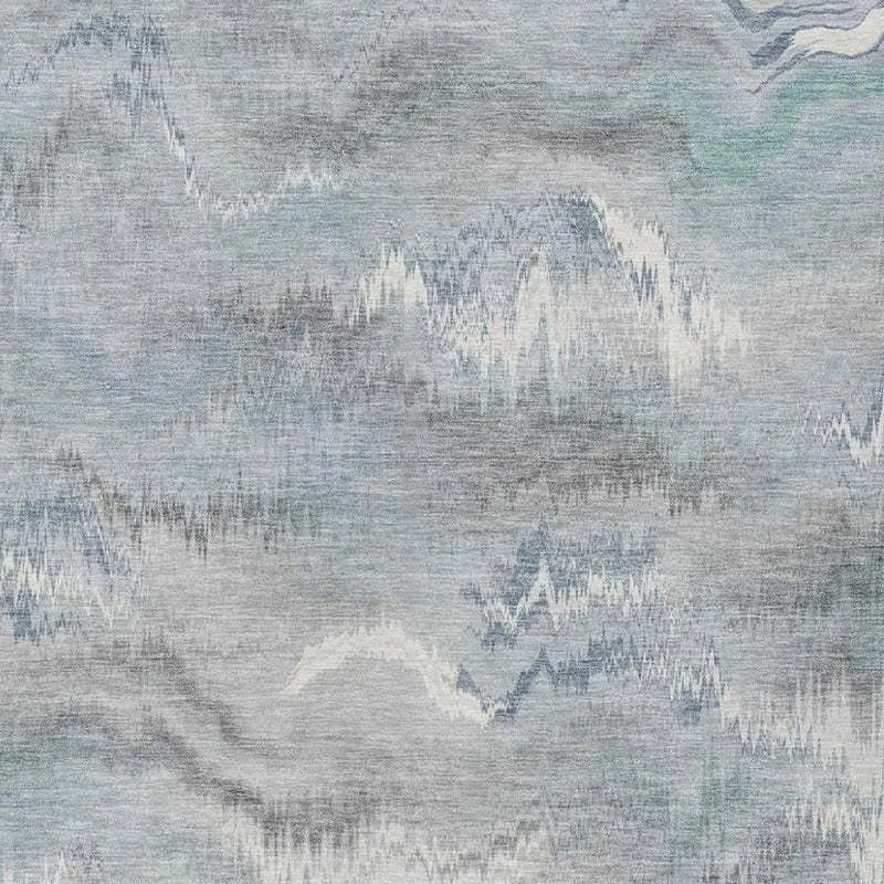 10' X 14' Pewter And Gray Abstract Washable Indoor Outdoor Area Rug Homeroots Outdoor