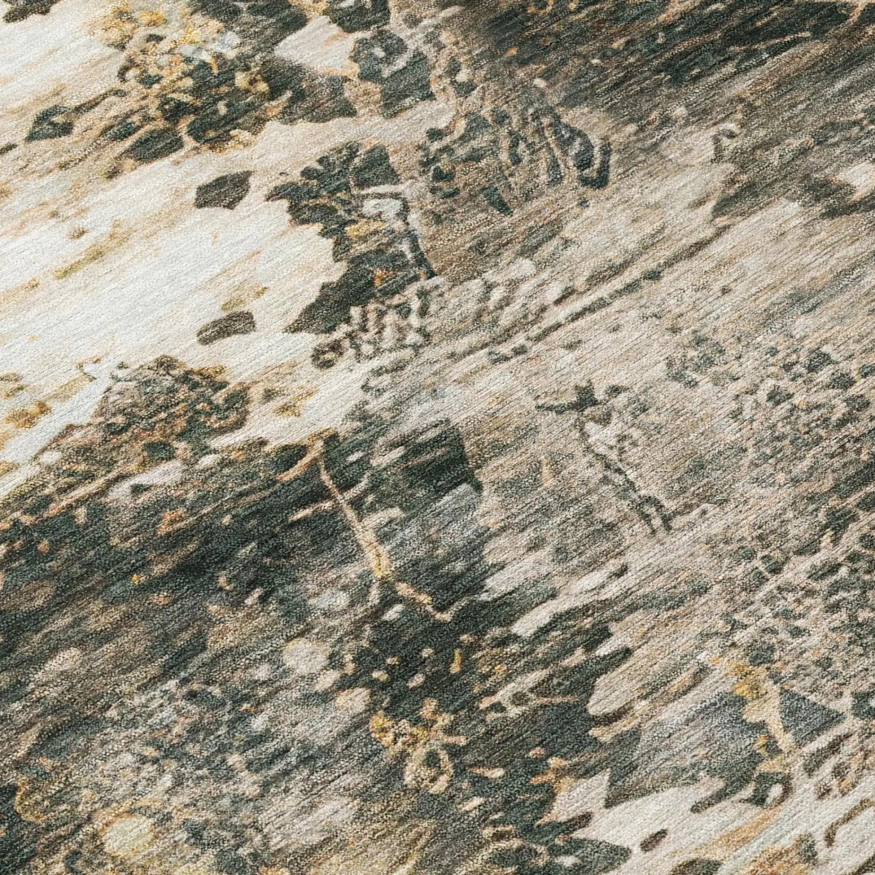 10' X 14' Pewter And Gray Abstract Washable Indoor Outdoor Area Rug Homeroots Outdoor