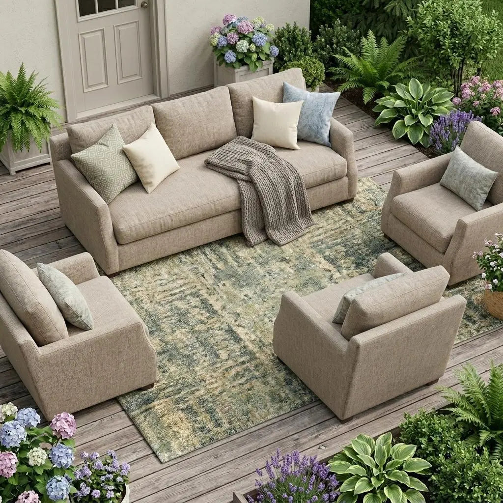 10' X 14' Pewter And Gray Abstract Washable Indoor Outdoor Area Rug Homeroots Outdoor