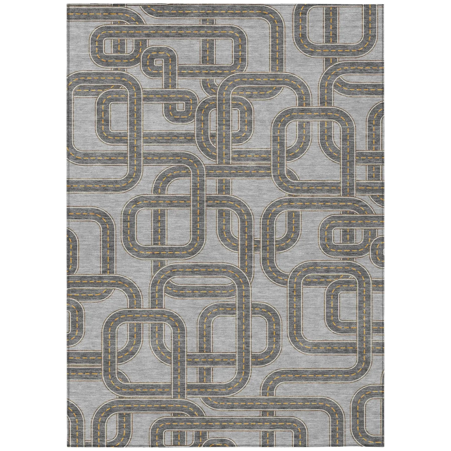 10' X 14' Pewter And Gray Geometric Washable Indoor Outdoor Area Rug Homeroots Outdoor
