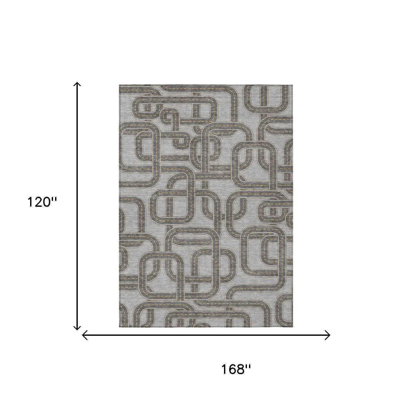 10' X 14' Pewter And Gray Geometric Washable Indoor Outdoor Area Rug Homeroots Outdoor