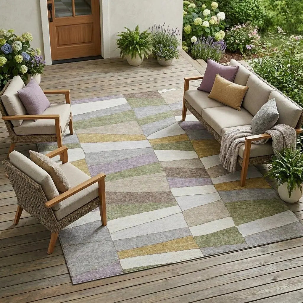 10' X 14' Pewter And Gray Geometric Washable Indoor Outdoor Area Rug Homeroots Outdoor