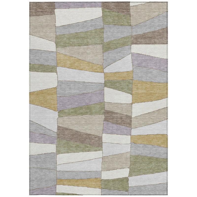 10' X 14' Pewter And Gray Geometric Washable Indoor Outdoor Area Rug Homeroots Outdoor