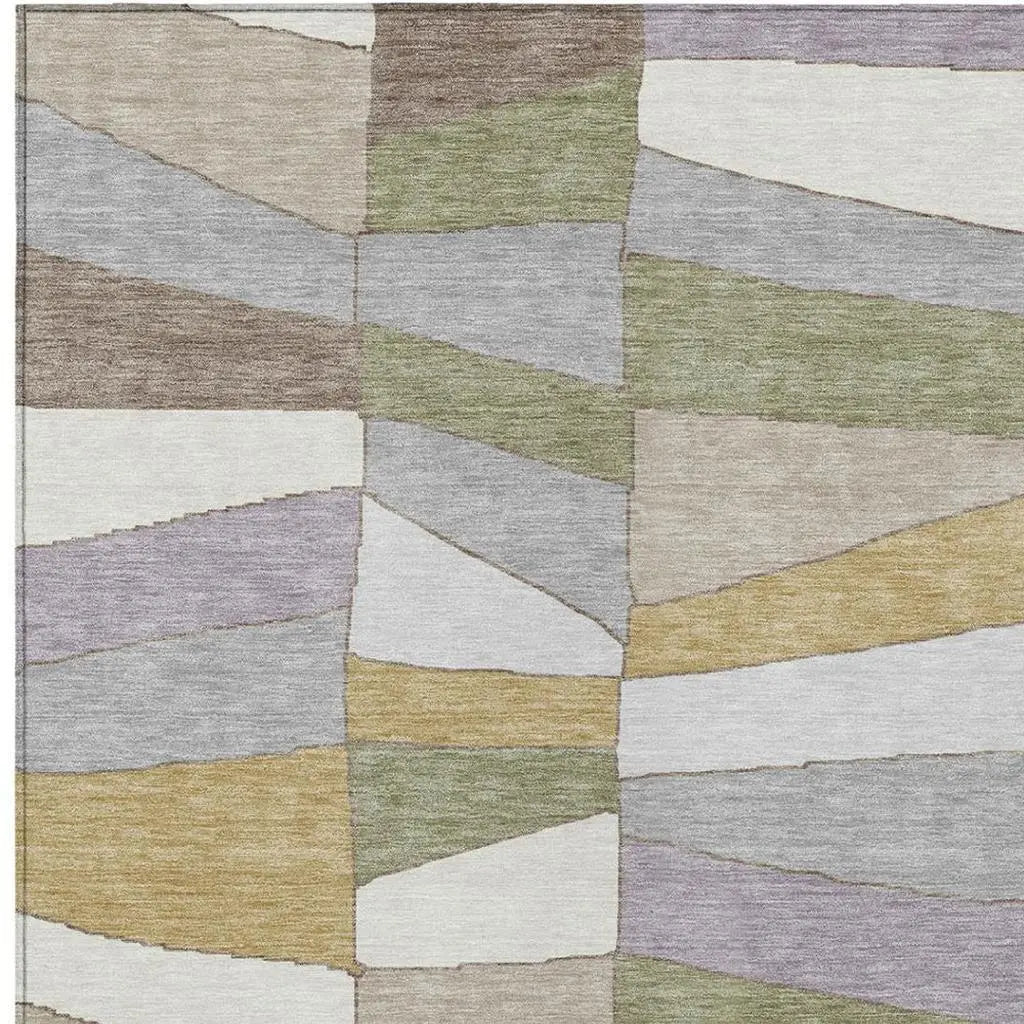 10' X 14' Pewter And Gray Geometric Washable Indoor Outdoor Area Rug Homeroots Outdoor