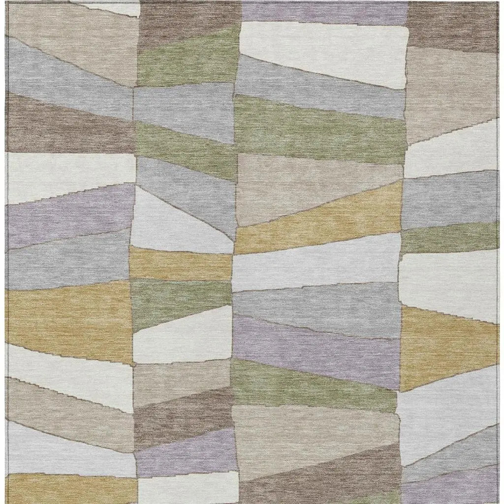 10' X 14' Pewter And Gray Geometric Washable Indoor Outdoor Area Rug Homeroots Outdoor