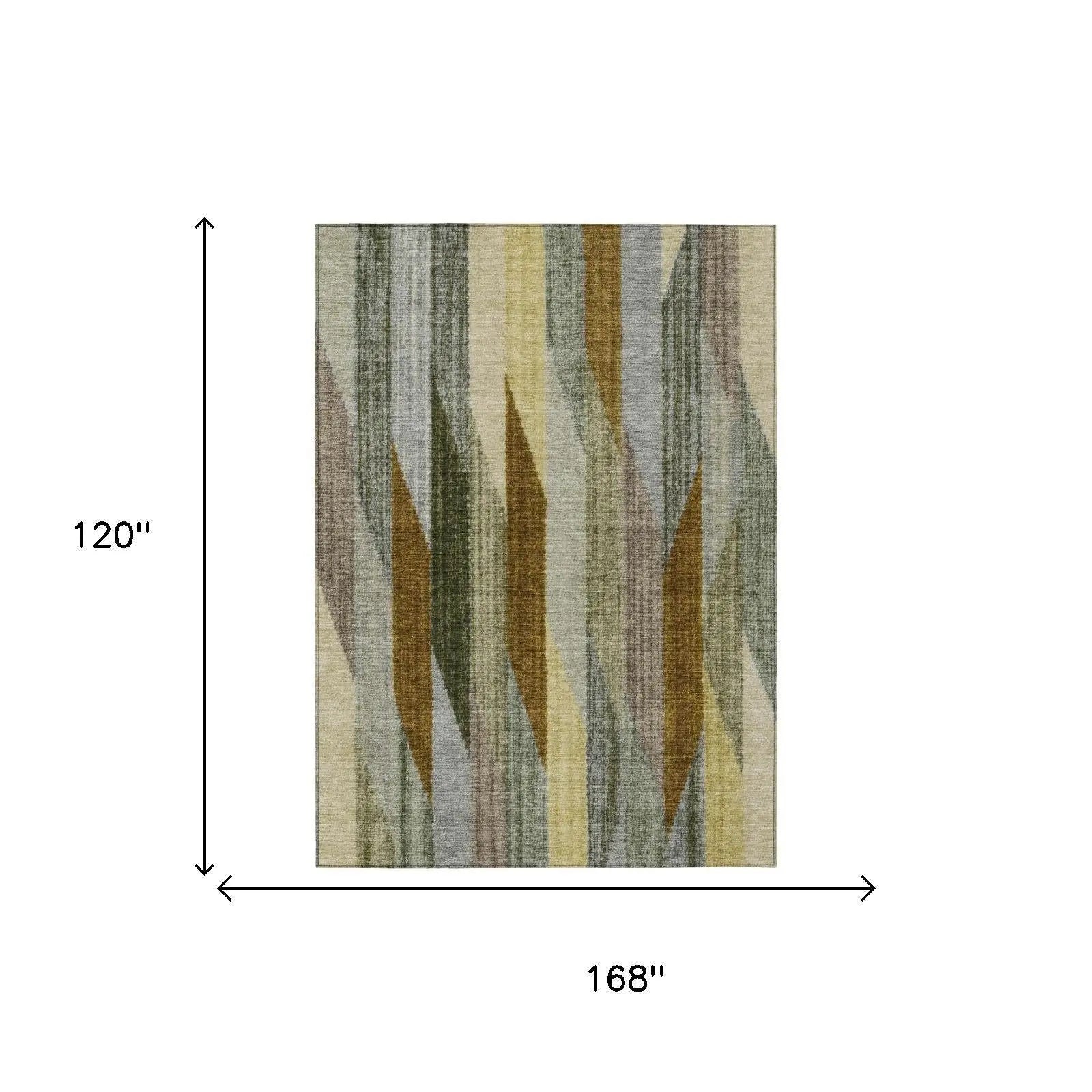 10' X 14' Pewter And Gray Striped Washable Indoor Outdoor Area Rug Homeroots Outdoor