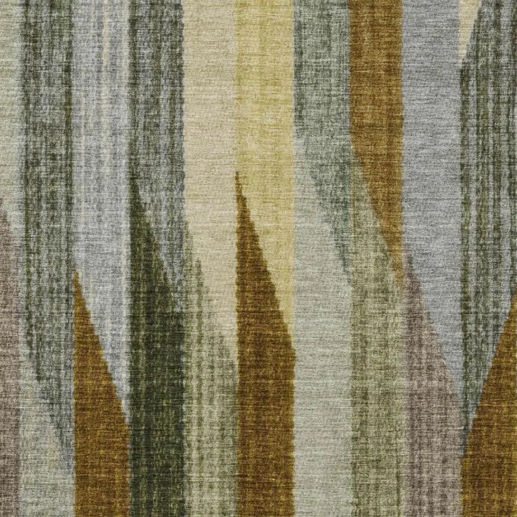 10' X 14' Pewter And Gray Striped Washable Indoor Outdoor Area Rug Homeroots Outdoor