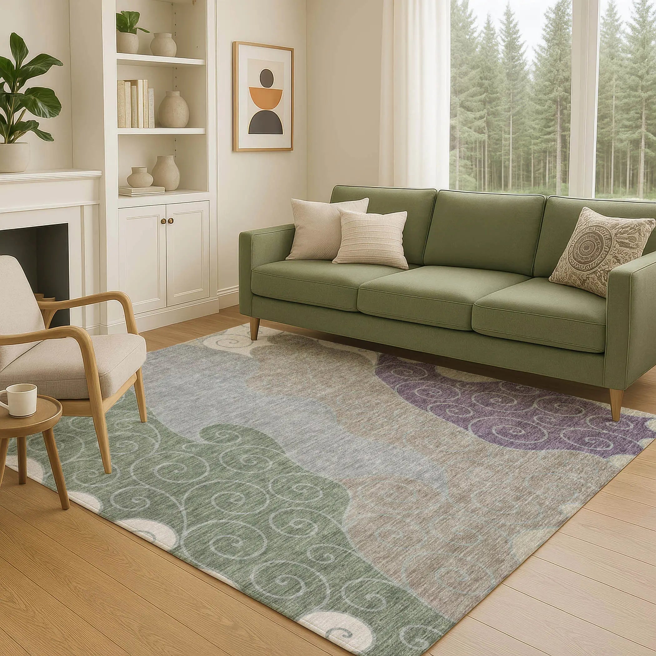 10' X 14' Pewter And Taupe Abstract Washable Indoor Outdoor Area Rug Homeroots Outdoor