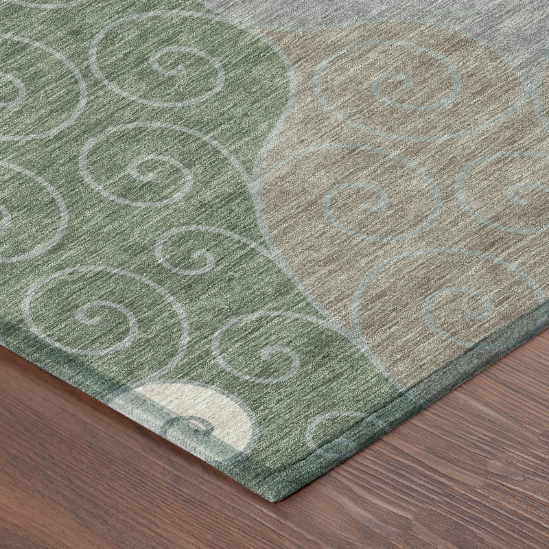 10' X 14' Pewter And Taupe Abstract Washable Indoor Outdoor Area Rug Homeroots Outdoor