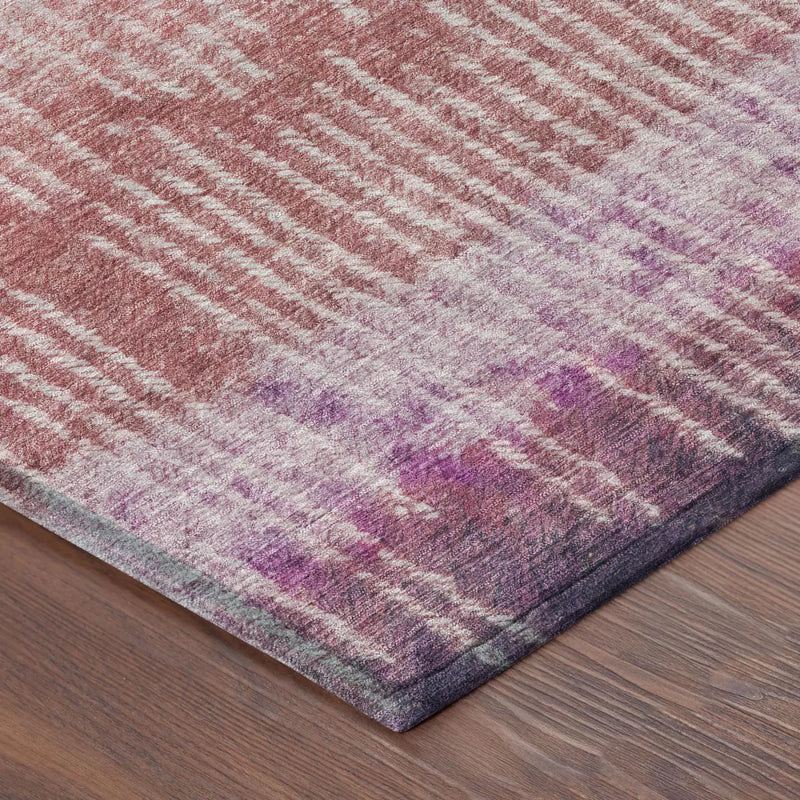 10' X 14' Pink And Blush Abstract Washable Indoor Outdoor Area Rug Homeroots Outdoor