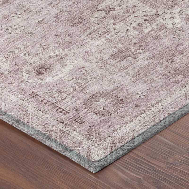 10' X 14' Pink And Blush Oriental Washable Indoor Outdoor Area Rug Homeroots Outdoor