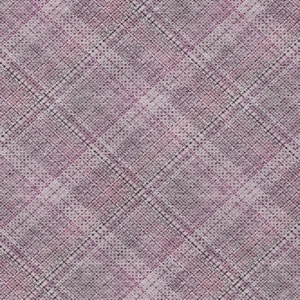 10' X 14' Pink And Blush Plaid Washable Indoor Outdoor Area Rug Homeroots Outdoor