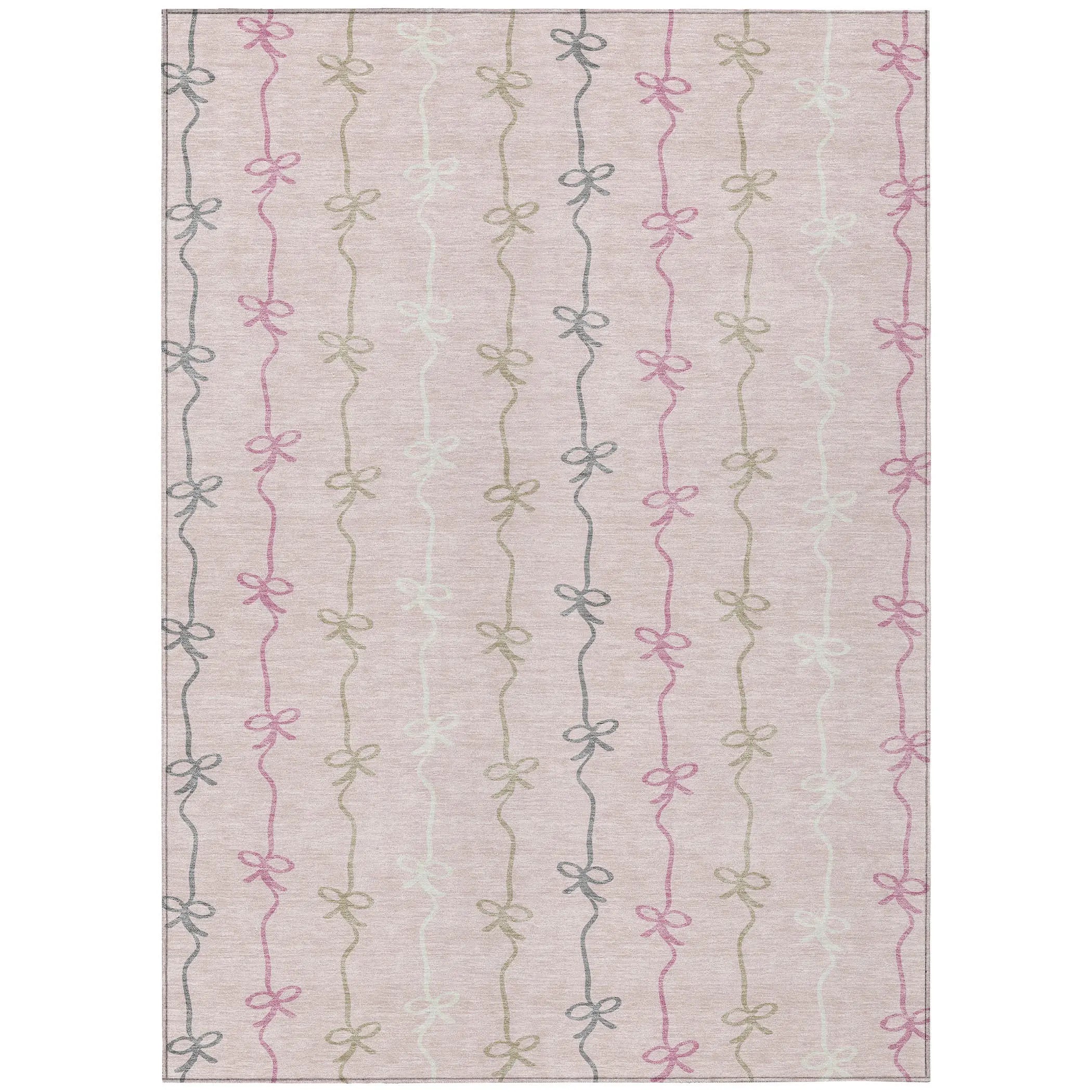 10' X 14' Pink And Gray Southwestern Washable Indoor Outdoor Area Rug Homeroots Outdoor