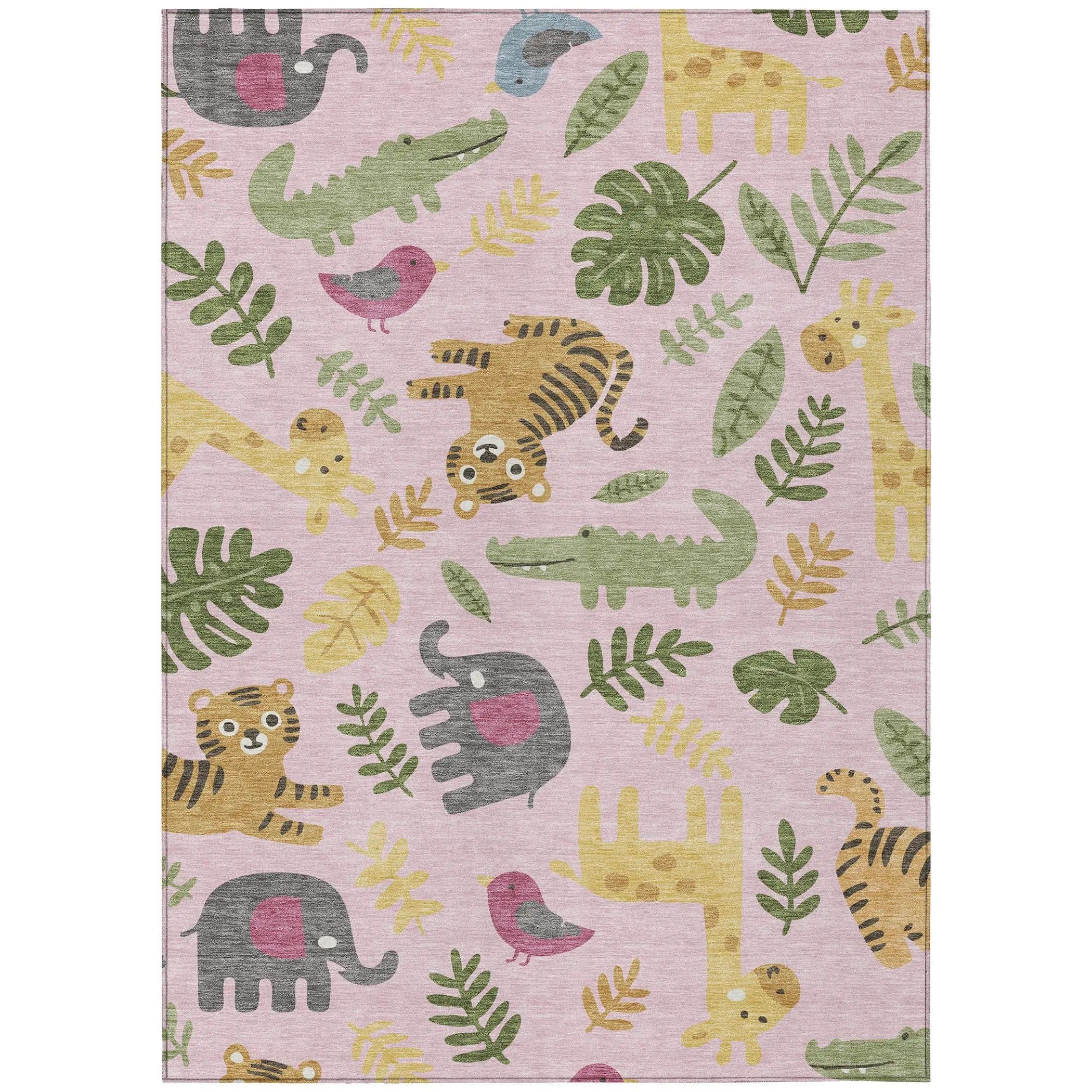 10' X 14' Pink And Ivory Abstract Washable Indoor Outdoor Area Rug Homeroots Outdoor