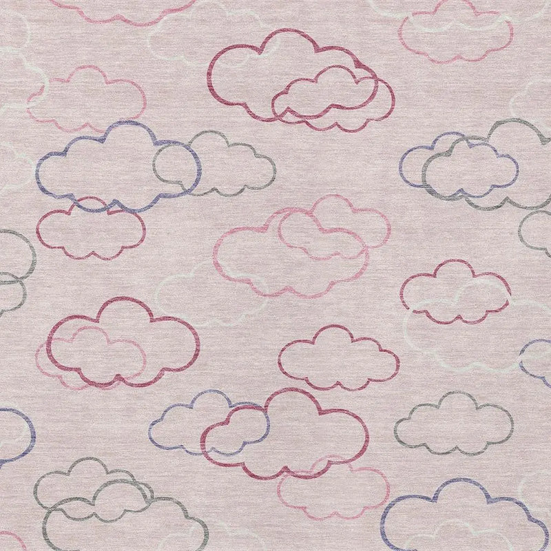 10' X 14' Pink And Ivory Abstract Washable Indoor Outdoor Area Rug Homeroots Outdoor