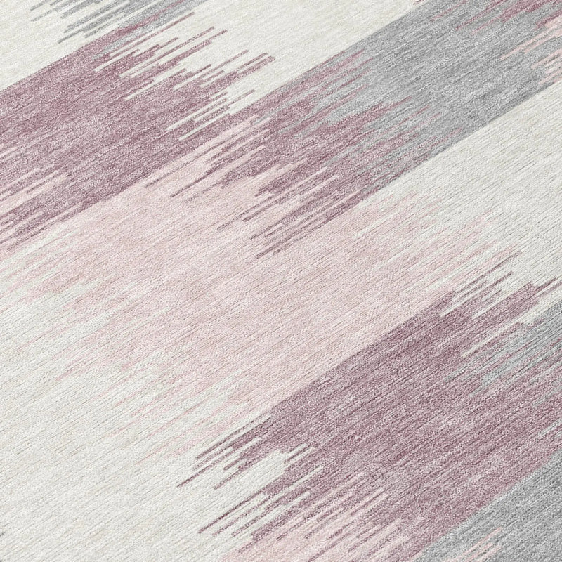 10' X 14' Pink And Linen Geometric Washable Indoor Outdoor Area Rug Homeroots Outdoor