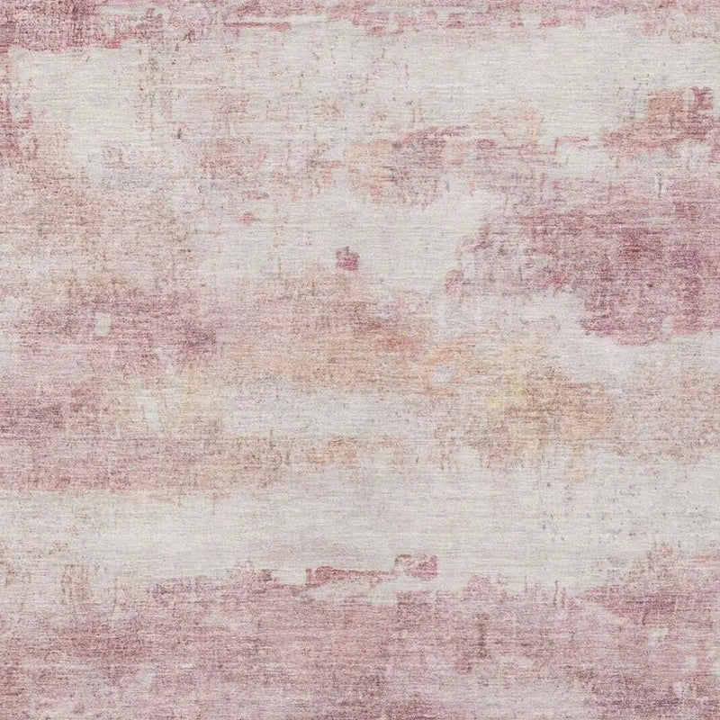 10' X 14' Pink And Tan Abstract Washable Indoor Outdoor Area Rug Homeroots Outdoor