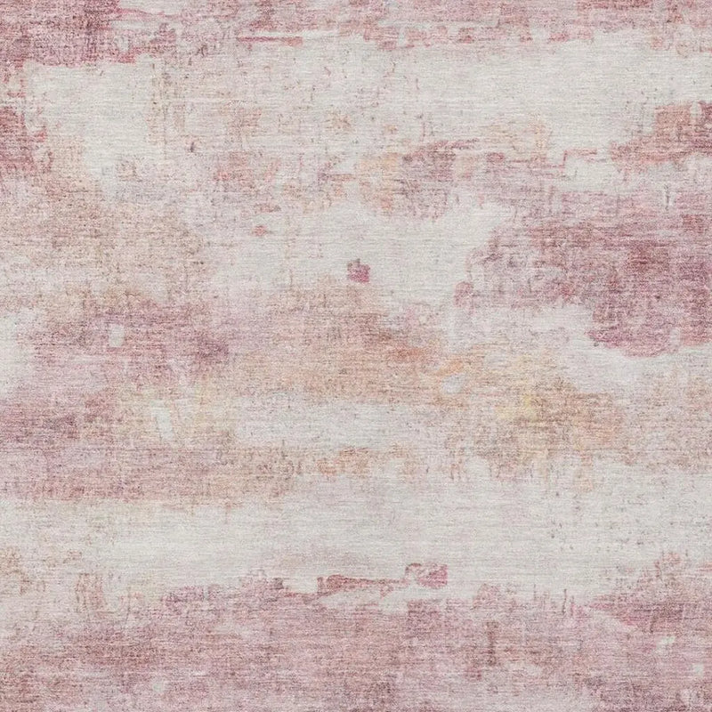 10' X 14' Pink And Tan Abstract Washable Indoor Outdoor Area Rug Homeroots Outdoor