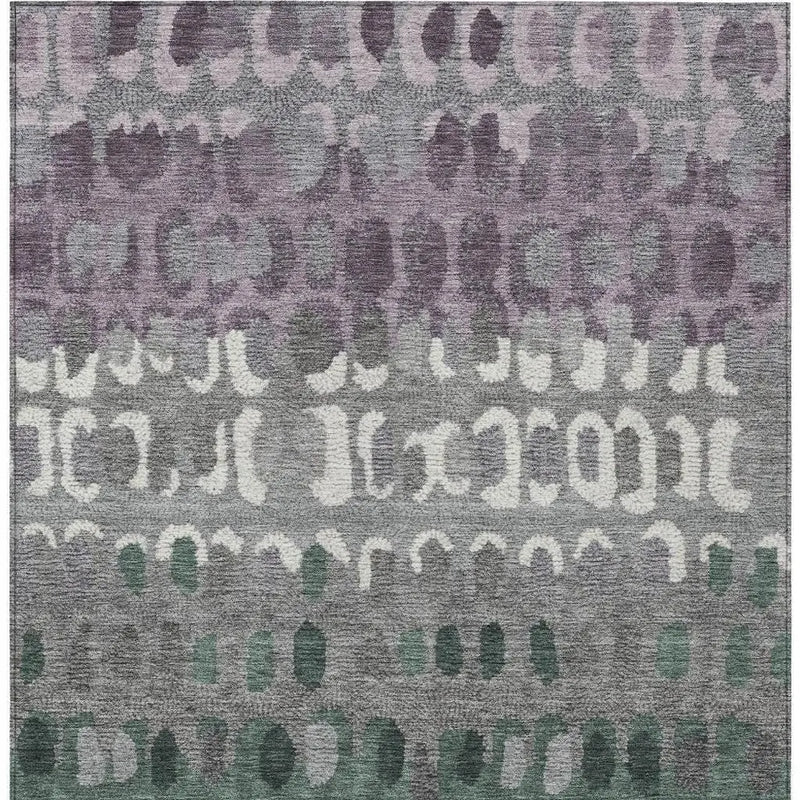 10' X 14' Plum And Gray Geometric Washable Indoor Outdoor Area Rug Homeroots Outdoor