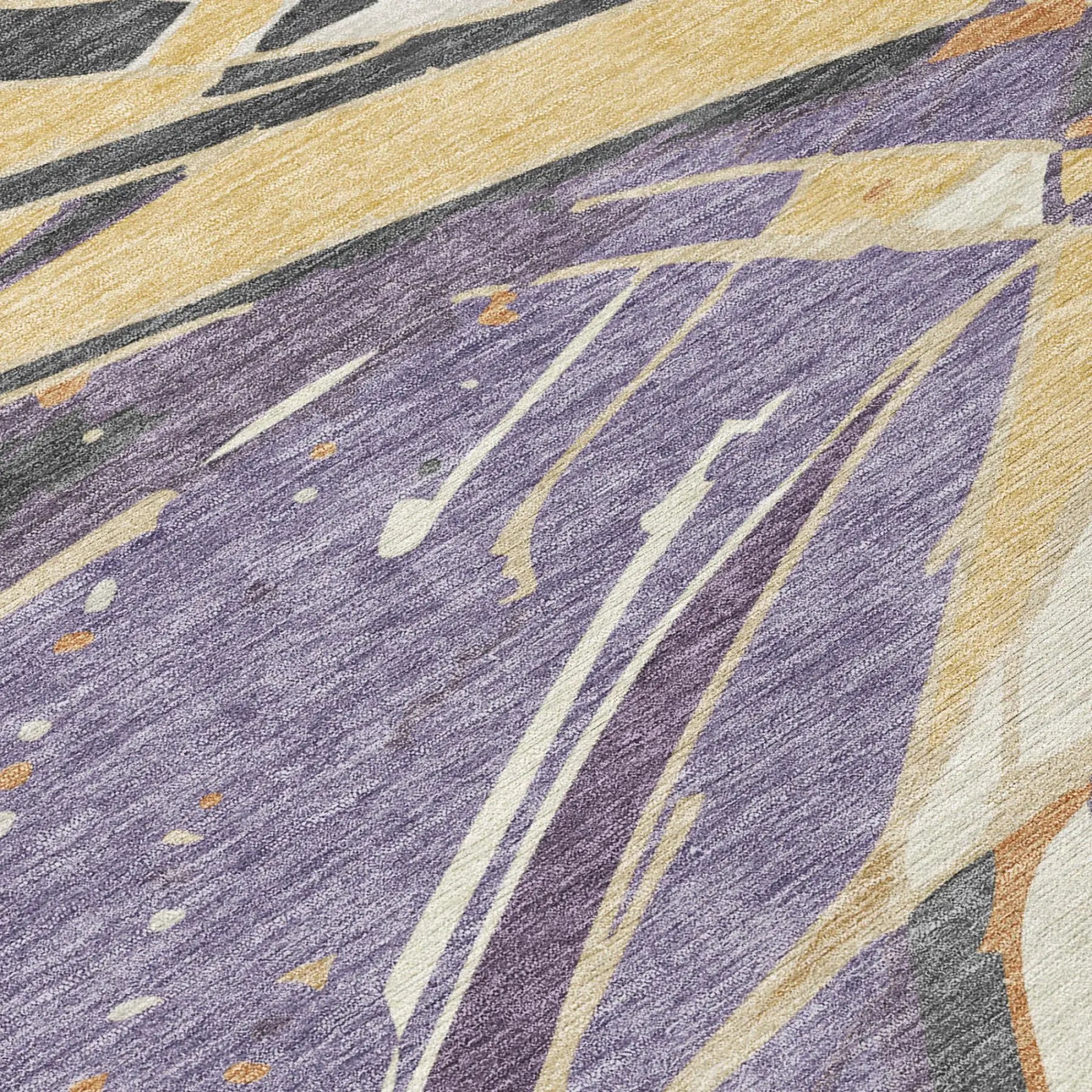 10' X 14' Plum And Purple Abstract Washable Indoor Outdoor Area Rug Homeroots Outdoor