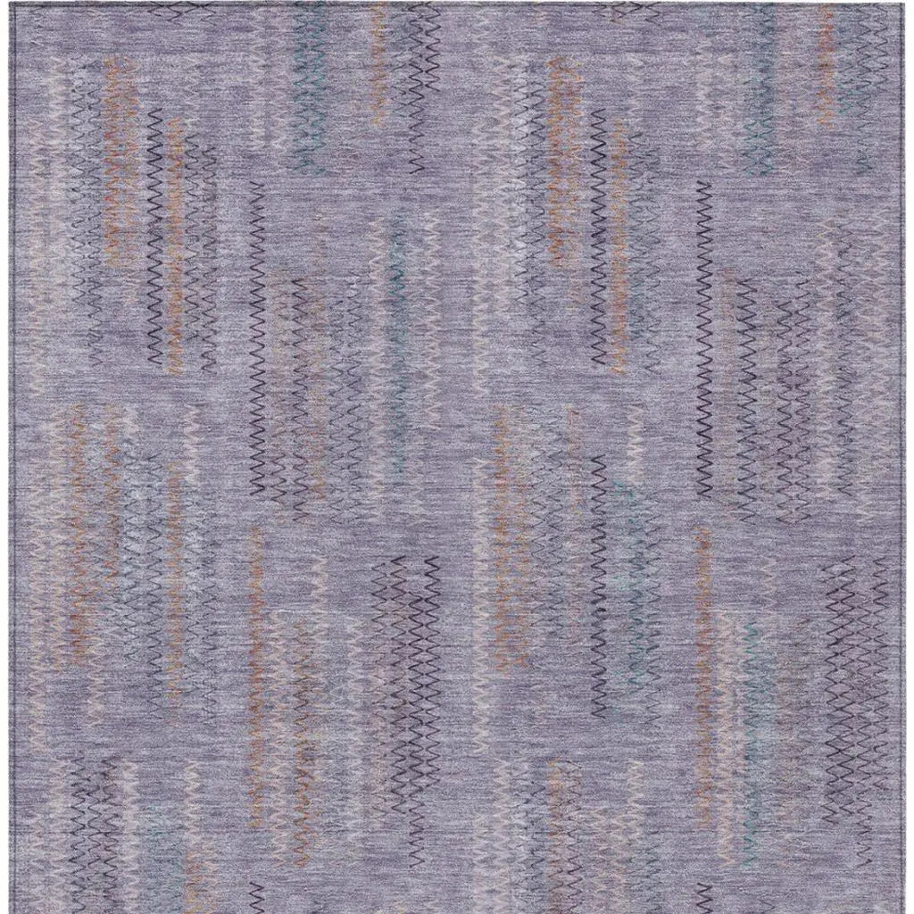 10' X 14' Plum And Purple Abstract Washable Indoor Outdoor Area Rug Homeroots Outdoor
