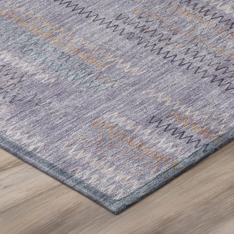 10' X 14' Plum And Purple Abstract Washable Indoor Outdoor Area Rug Homeroots Outdoor