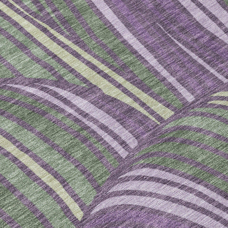 10' X 14' Plum And Purple Abstract Washable Indoor Outdoor Area Rug Homeroots Outdoor