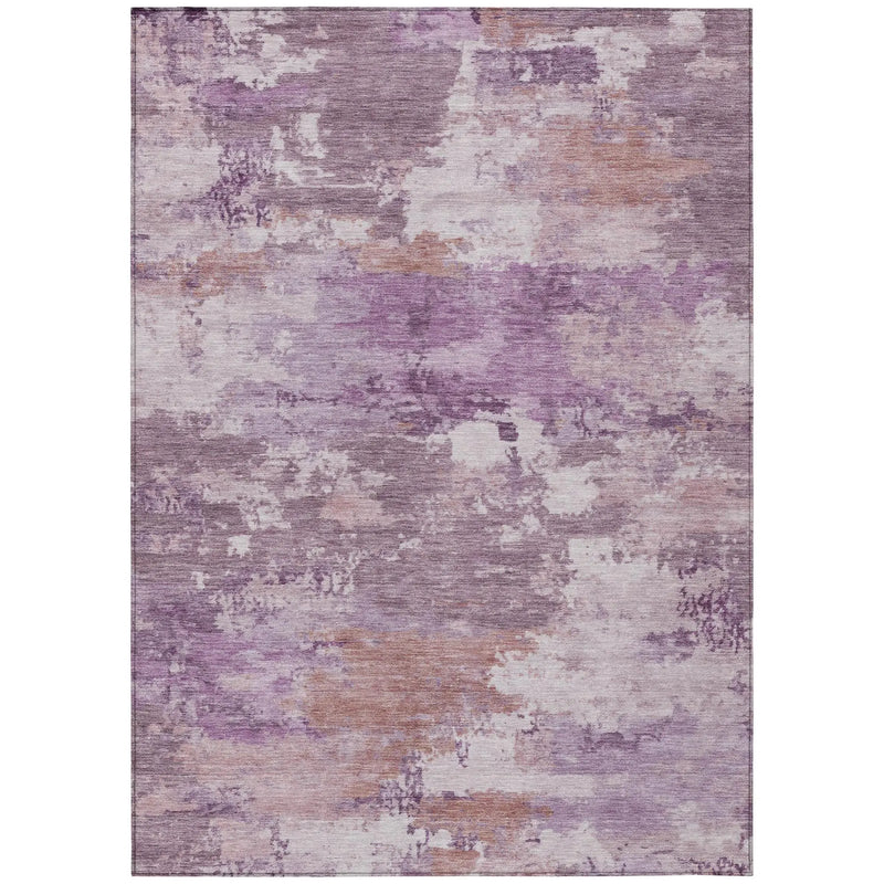 10' X 14' Plum And Purple Abstract Washable Indoor Outdoor Area Rug Homeroots Outdoor