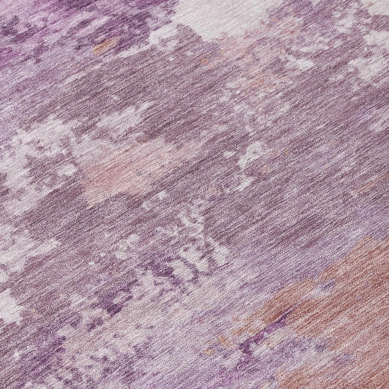 10' X 14' Plum And Purple Abstract Washable Indoor Outdoor Area Rug Homeroots Outdoor