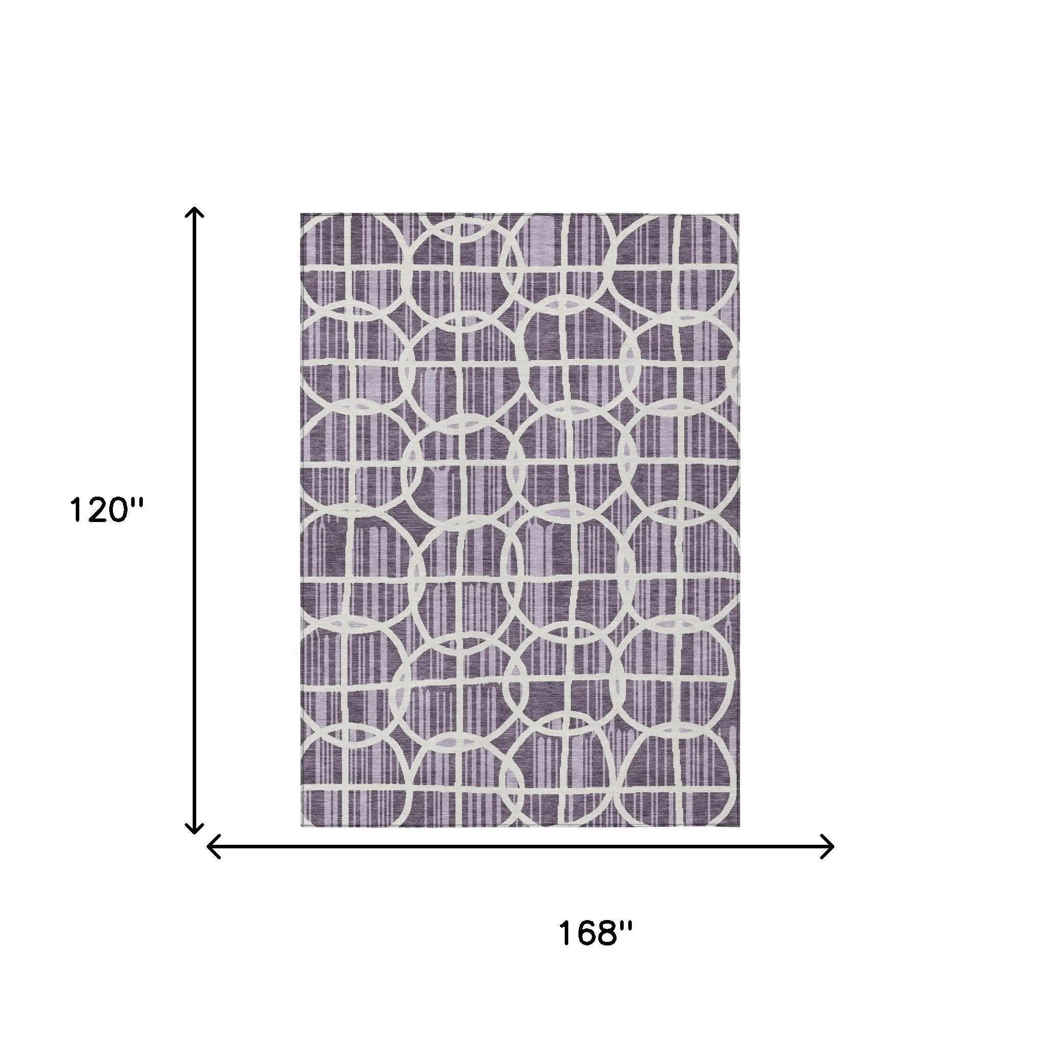 10' X 14' Plum And Purple Geometric Washable Indoor Outdoor Area Rug Homeroots Outdoor