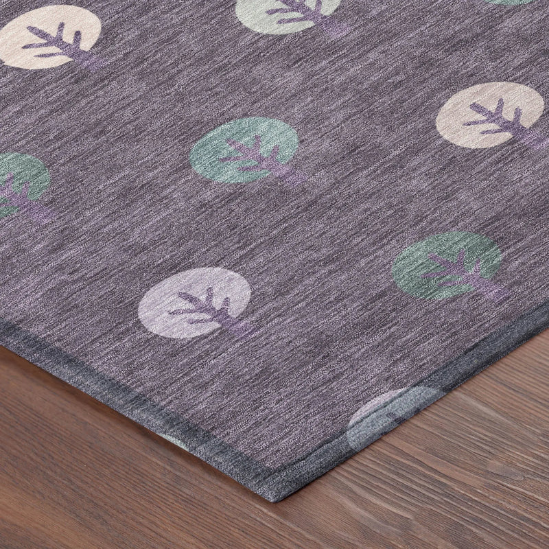 10' X 14' Plum And Purple Geometric Washable Indoor Outdoor Area Rug Homeroots Outdoor