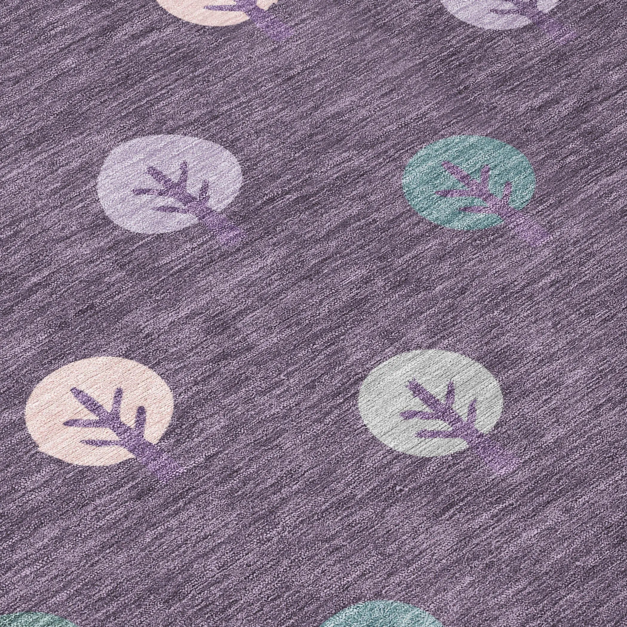 10' X 14' Plum And Purple Geometric Washable Indoor Outdoor Area Rug Homeroots Outdoor