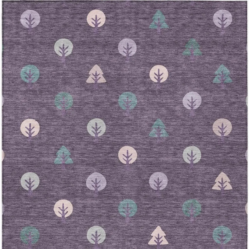 10' X 14' Plum And Purple Geometric Washable Indoor Outdoor Area Rug Homeroots Outdoor
