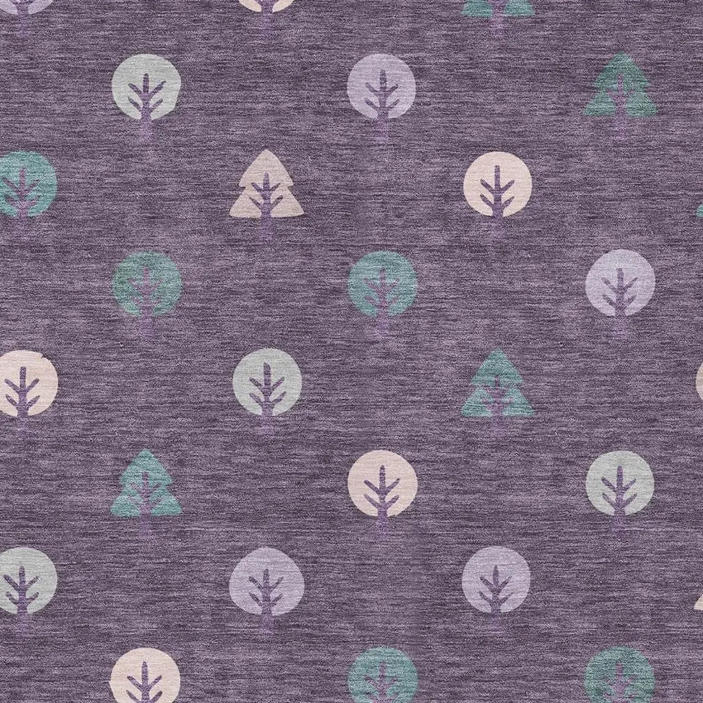 10' X 14' Plum And Purple Geometric Washable Indoor Outdoor Area Rug Homeroots Outdoor