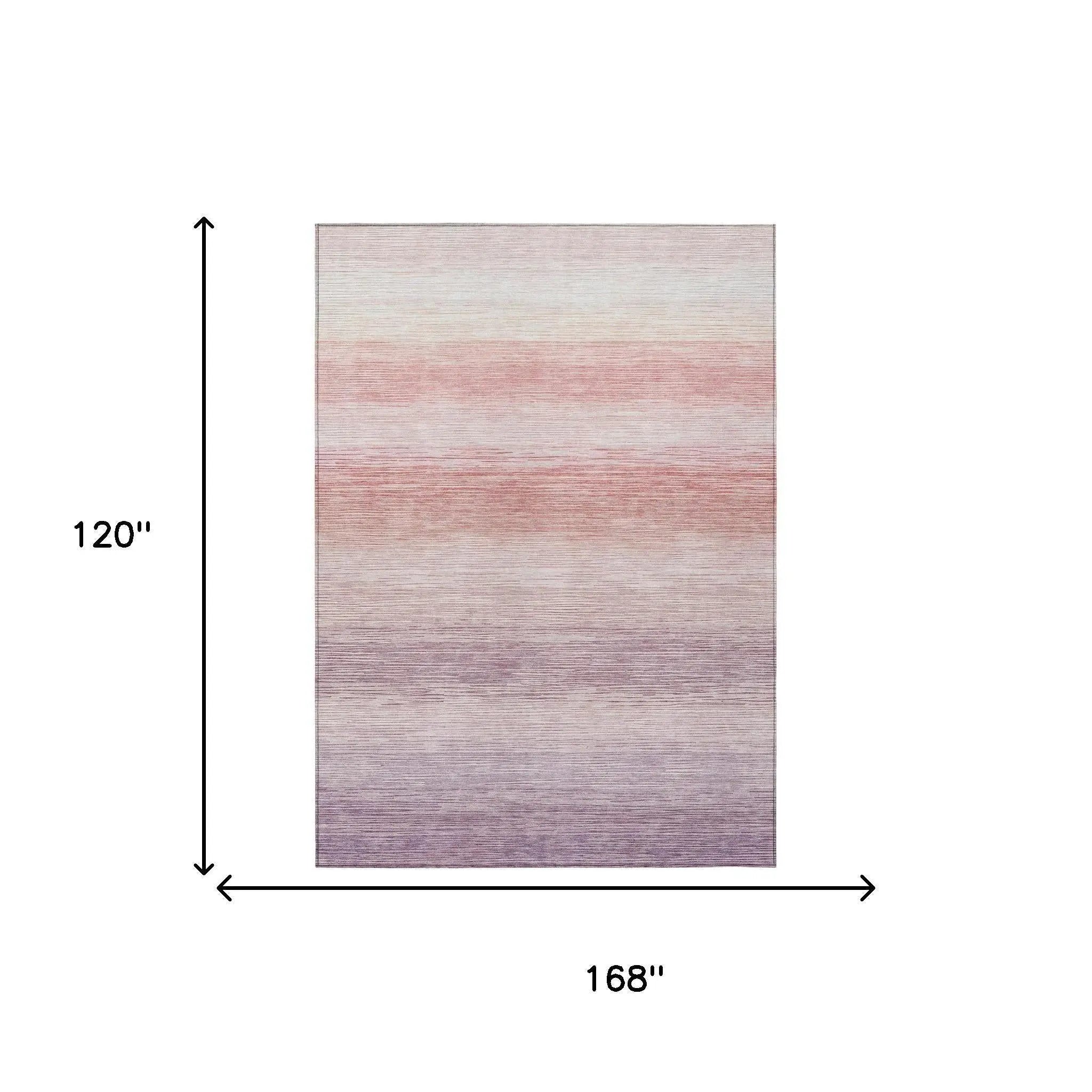 10' X 14' Plum And Purple Striped Washable Indoor Outdoor Area Rug Homeroots Outdoor