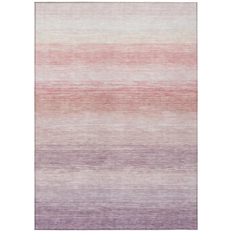 10' X 14' Plum And Purple Striped Washable Indoor Outdoor Area Rug Homeroots Outdoor