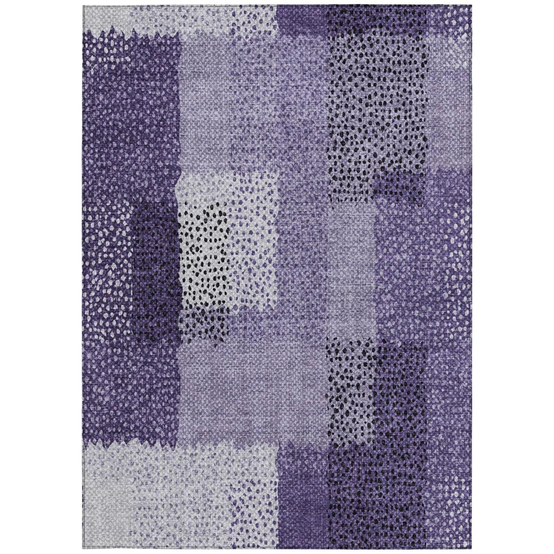10' X 14' Purple And Lavender Abstract Washable Indoor Outdoor Area Rug Homeroots Outdoor
