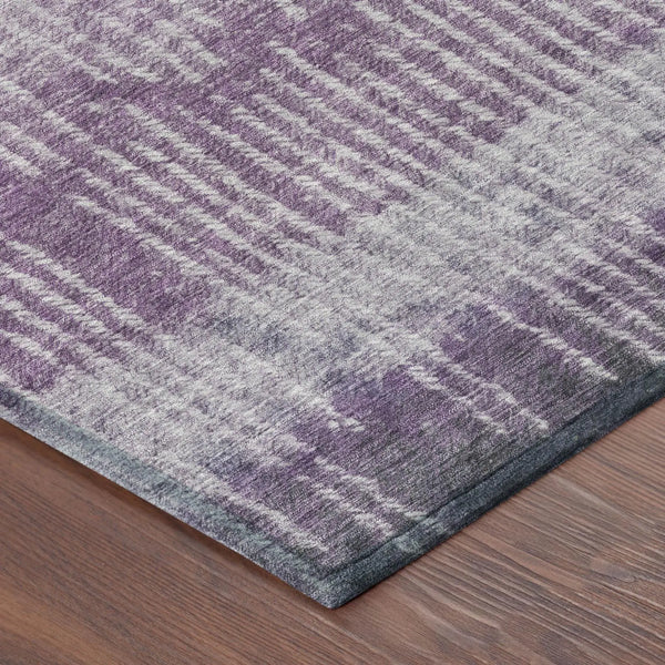 10' X 14' Purple And Lavender Abstract Washable Indoor Outdoor Area Rug Homeroots Outdoor