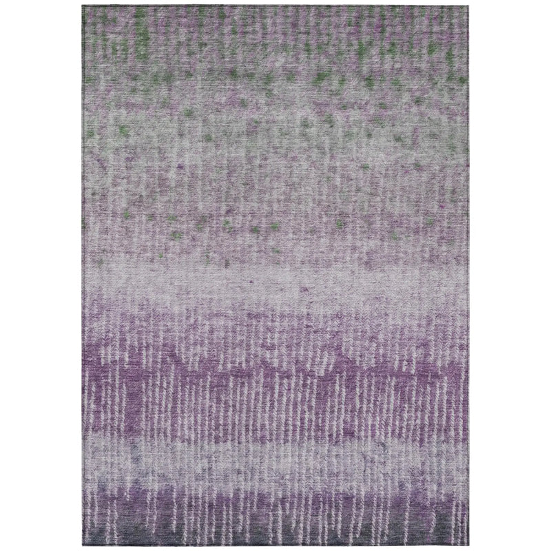 10' X 14' Purple And Lavender Abstract Washable Indoor Outdoor Area Rug Homeroots Outdoor