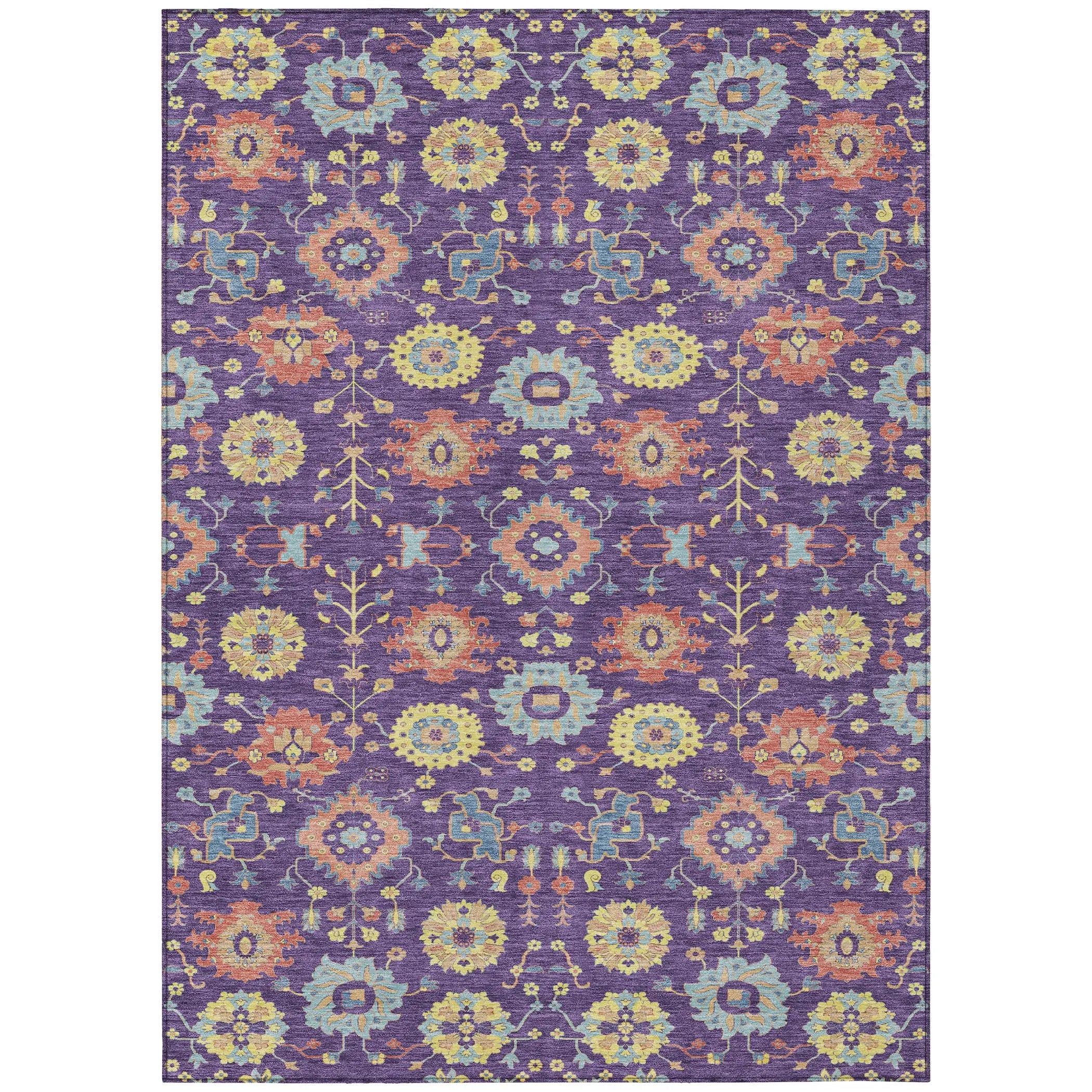 10' X 14' Purple And Plum Geometric Washable Indoor Outdoor Area Rug Homeroots Outdoor