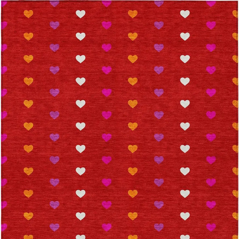 10' X 14' Red And Ivory Geometric Washable Indoor Outdoor Area Rug Homeroots Outdoor