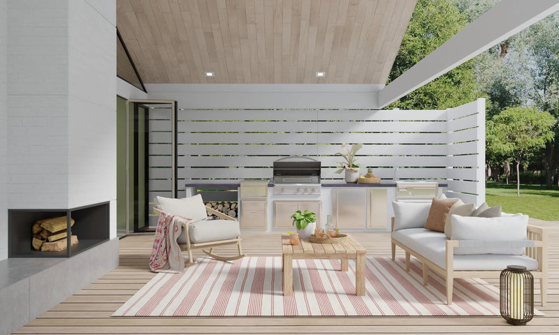 10' X 14' Red And Ivory Striped Dhurrie Hand Woven Stain Resistant Area Rug Homeroots Outdoor