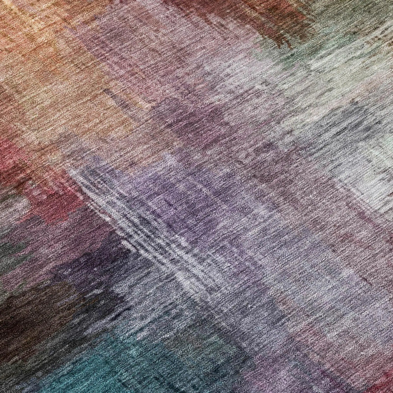 10' X 14' Red And Plum Abstract Washable Indoor Outdoor Area Rug Homeroots Outdoor