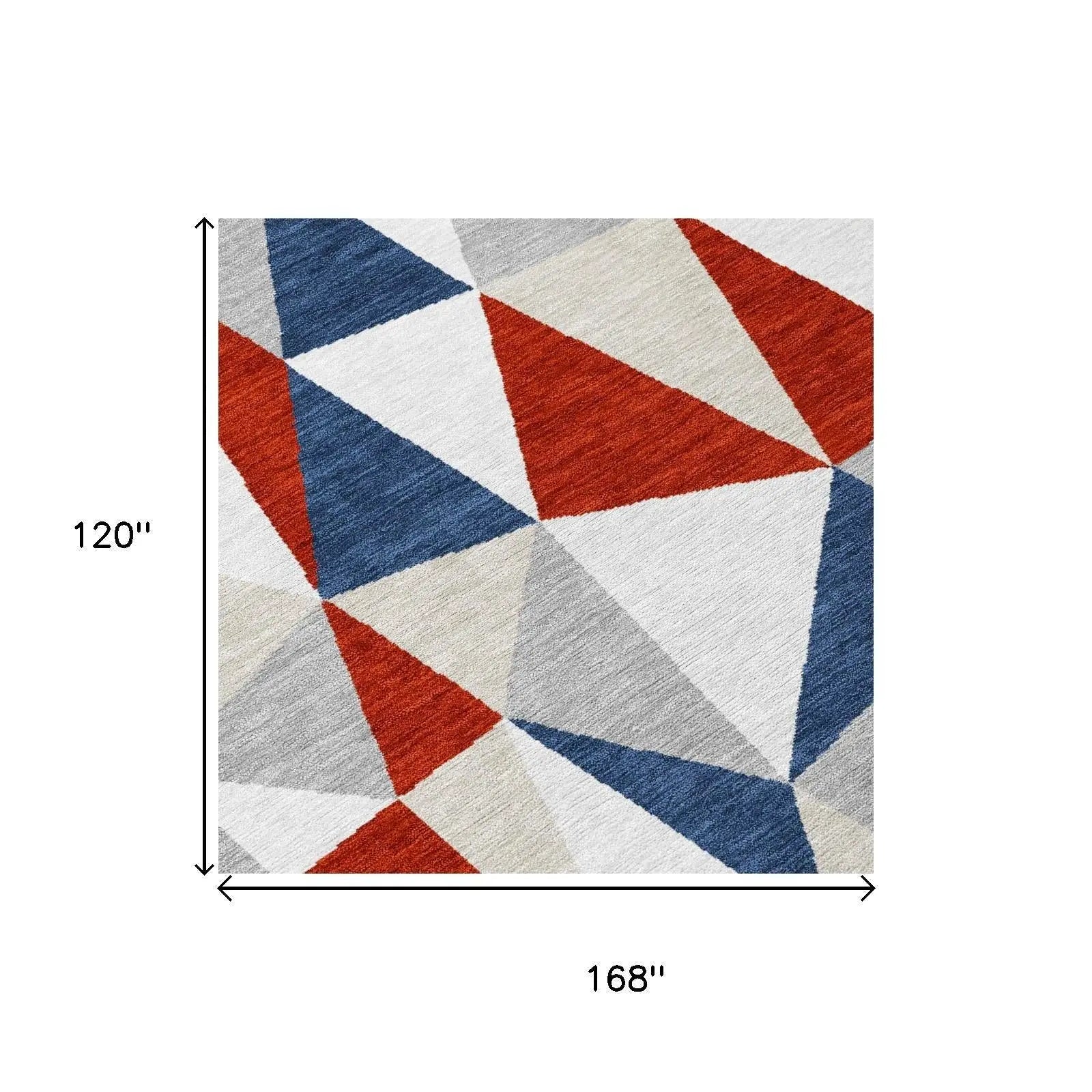 10' X 14' Red And Silver Geometric Washable Indoor Outdoor Area Rug Homeroots Outdoor