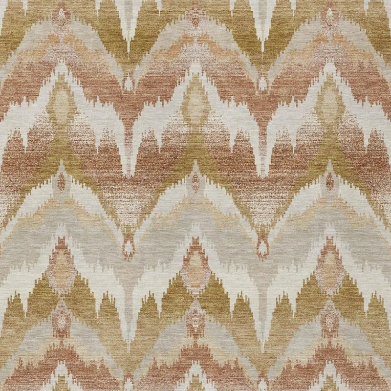 10' X 14' Rust And Orange Abstract Washable Indoor Outdoor Area Rug Homeroots Outdoor