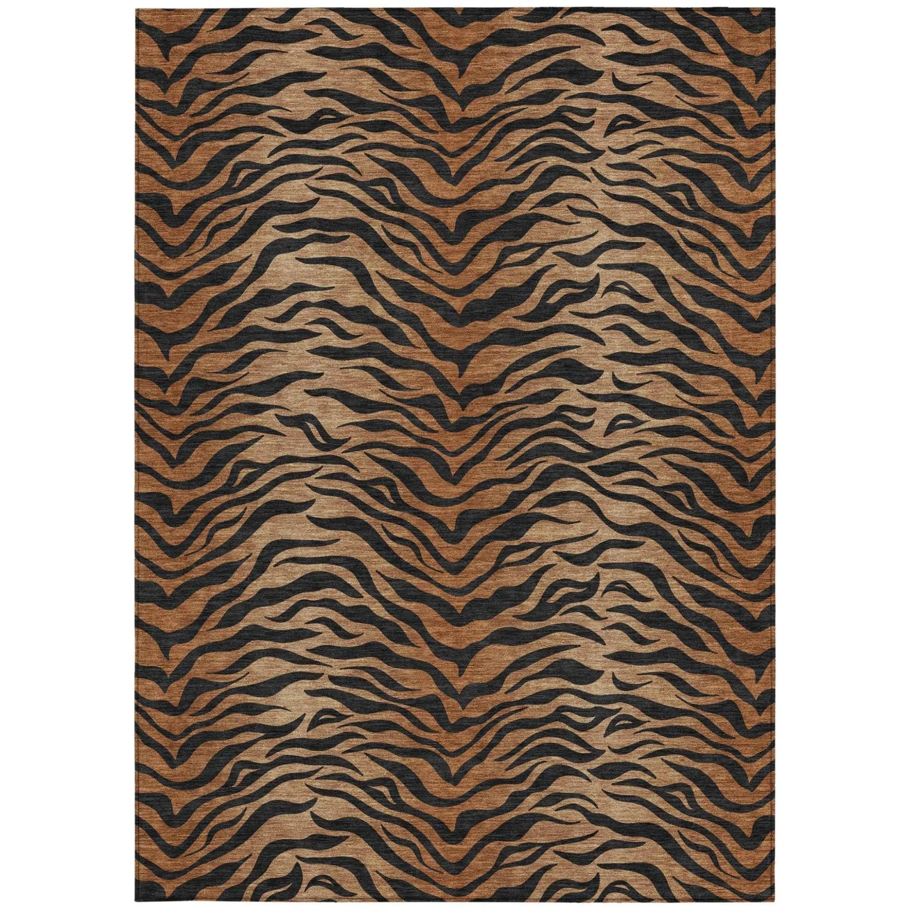 10' X 14' Rust And Orange Animal Print Washable Indoor Outdoor Area Rug Homeroots Outdoor